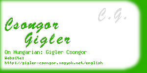 csongor gigler business card